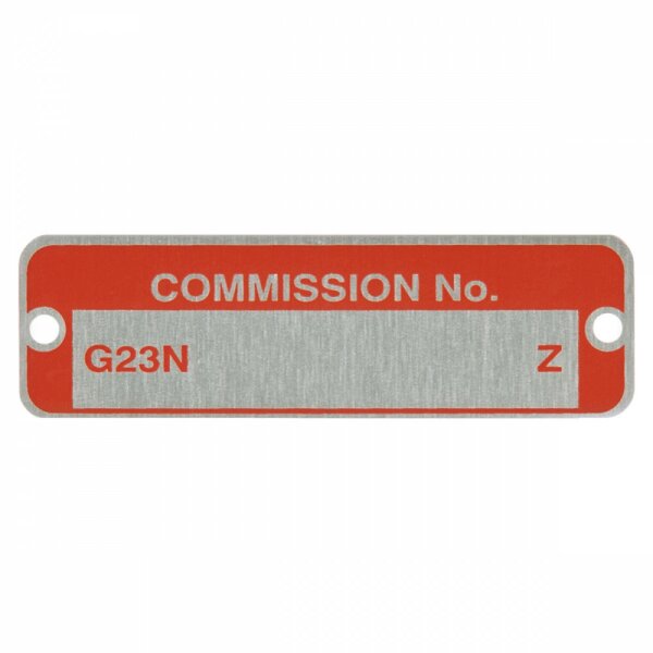 COMMISSION PLATE MGB ROADSTER