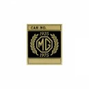 Jubil&auml;ums-Plakette MG gold/schwarz 1925-1975, MGB