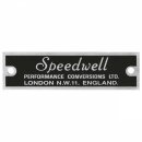 Plakette  &quot;Speedwell&quot;     