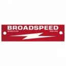 Plakette  &quot;Broadspeed&quot;  (rot)    