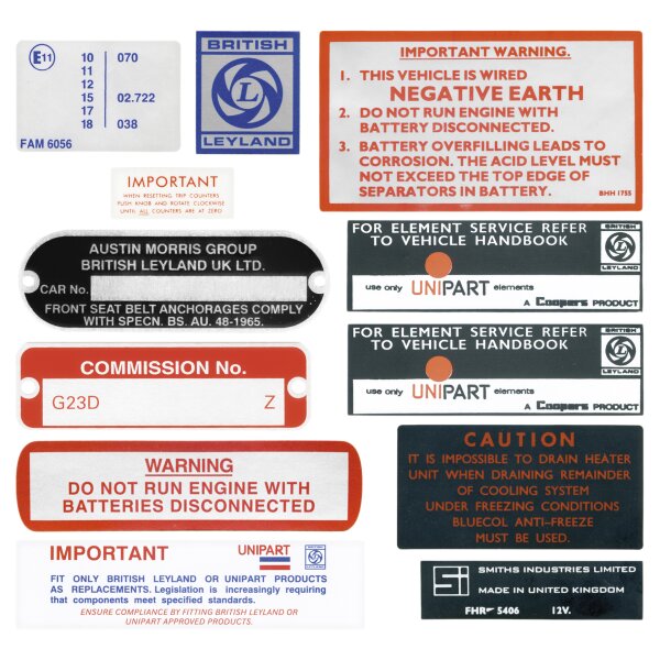 DECAL KIT MGB GT 75-80