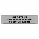 LABEL POSITIVE EARTH