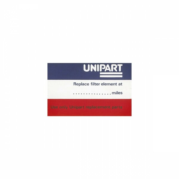 Service-Aufkleber  Unipart-Luftfilter