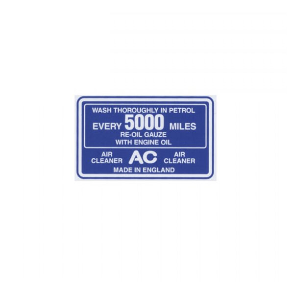 DECAL, AIR FILTER AC