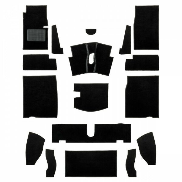 CARPET KIT, NYLON, BLACK, LHD