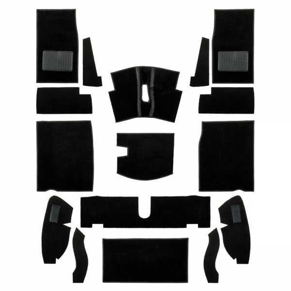 CARPET KIT, NYLON, BLACK, MIDGET1500 RHD