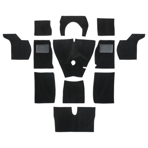 Teppichsatz Standard, Nylon, schwarz, TR3A sp&auml;te