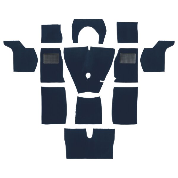 Teppichsatz Standard, Nylon, navy-blau, TR3A sp&auml;te