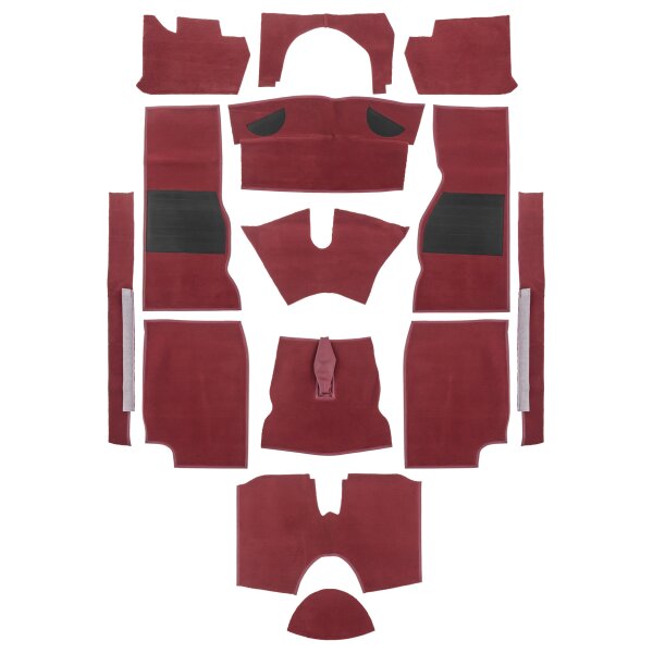 Teppichsatz Standard, Nylon, rot,  TR4A-6