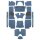 Teppichsatz Standard, Nylon, mitternachtsblau, TR4A-6
