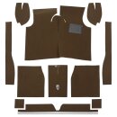 CARPET SET, NON-MOULDED, MINOR 49-53 RHD BROWN