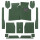 CARPET SET, MOULDED, MINOR 49-53 RHD GREEN