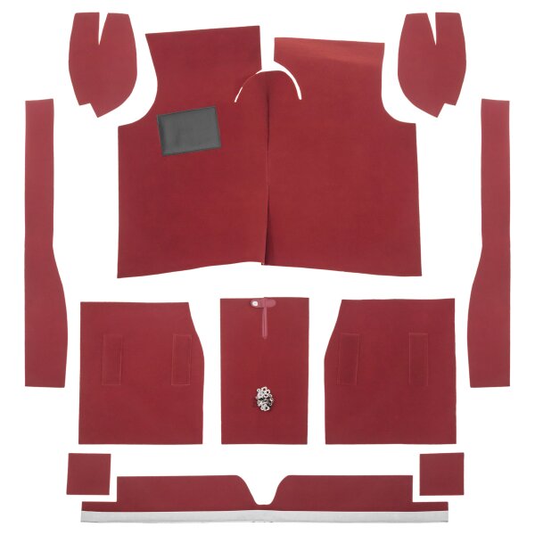 Teppichsatz geformt,  rot,  LHD,  Minor MM 4 -53