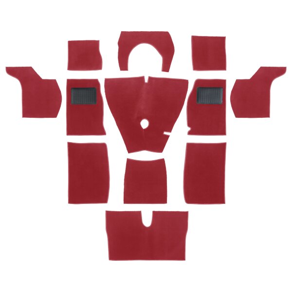 Teppichsatz Wolle, rot