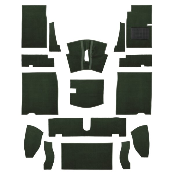 Teppichsatz Nylon, gr&uuml;n, RHD, S&amp;M 61-63