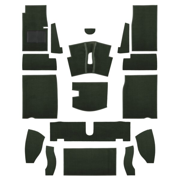Teppichsatz Nylon,  gr&uuml;n,  LHD,     S&amp;M 61-63