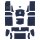 Teppichsatz Nylon,  navy-blau,  LHD,                         S&amp;M 64-66