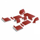 CARPET SET S&amp;M64-66 NYLON, RED RHD