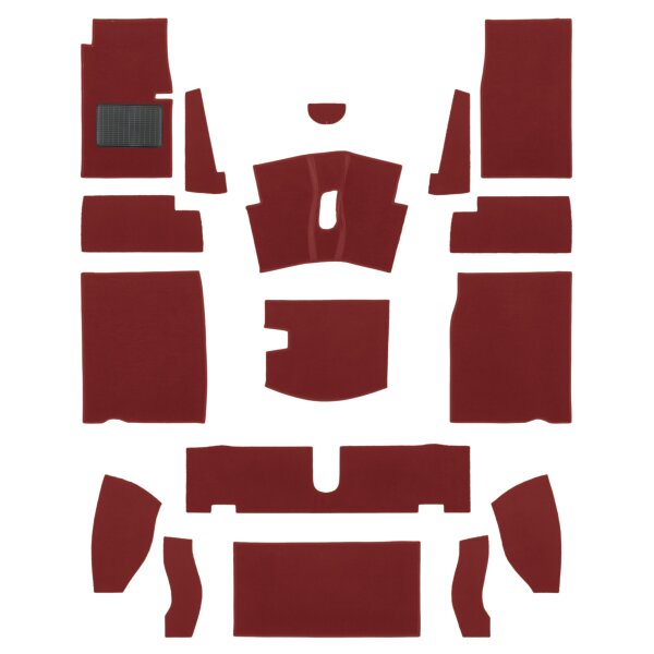 Teppichsatz Nylon,  rot,  LHD, S&amp;M 64-66