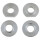 BUSH SET TOWER MOUNTINGS, ALUMINIUM, 4 PCE