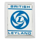 BADGE BRITISH LEYLAND, BLUE/WHITE, PLASTIC