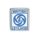 BADGE BRITISH LEYLAND, BLUE/WHITE, METAL