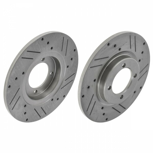 BRAKE DISC CROSS DRILLED PAIR