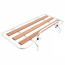 BOOT RACK, CLIP-ON, 90X34CM, ALUMINIUM/WOOD SLATS