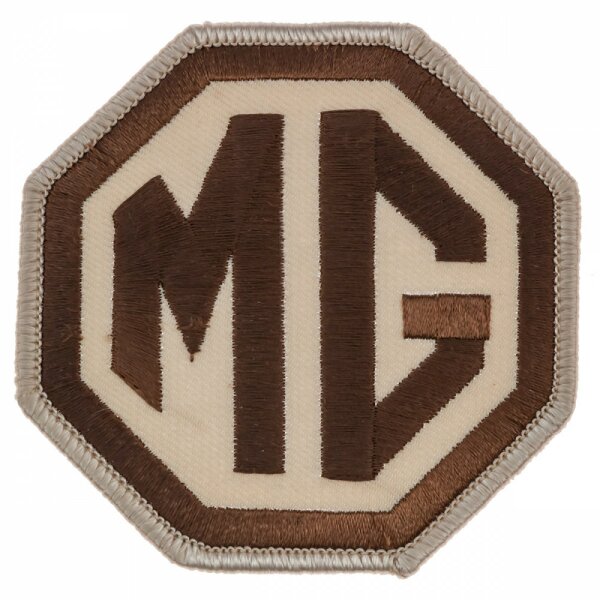 PATCH MG BROWN/CREAM, EMBROIDERED