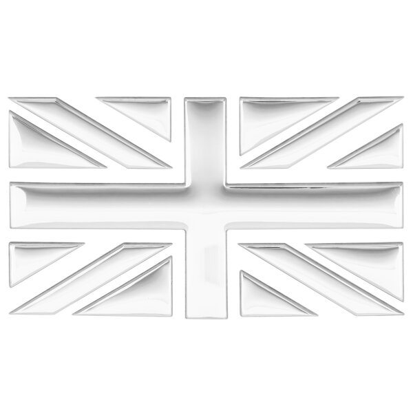 UNION JACK BADGE CHROME 100 X 50 MM