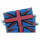 Union Jack - Emblem, emailliert zum Anschrauben, Paar, 35x57mm