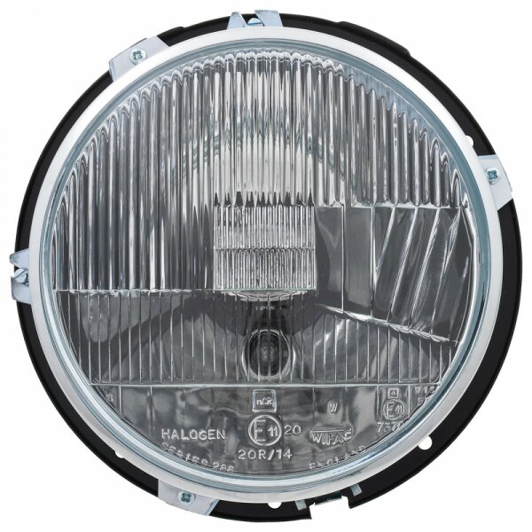 HEADLAMP ASSY, WIPAC HALOGEN H4, WITH PILOT, CLIP FIT RIM, LHD