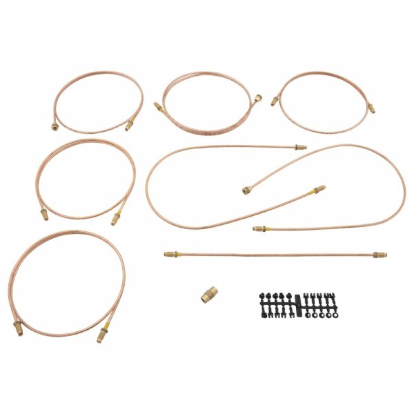 BRAKE PIPE SET, COPPER, B&gt;76 &amp; V8 RHD