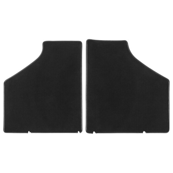 FOOTWELL OVERMATS, BLACK, 2PCE, MINI 1973 ON