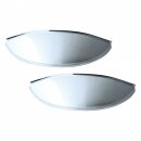 HEADLAMP EYEBROWS 7&quot; CHROME, PAIR