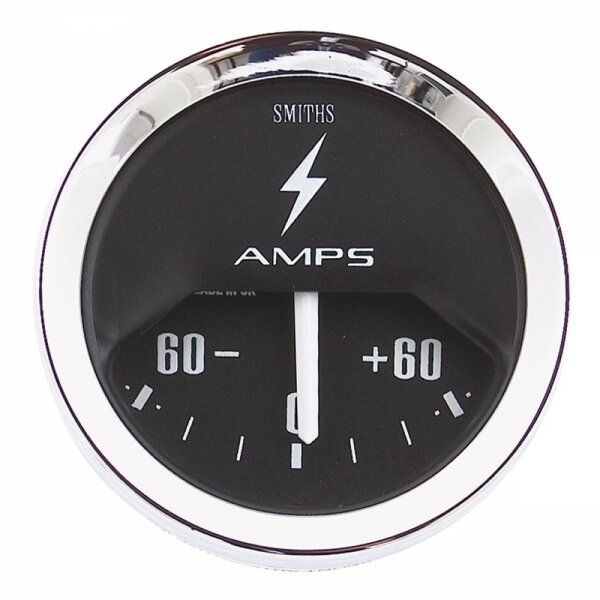 GAUGE, AMMETER, ALTERNATOR, BLACK 52MM