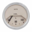 &Ouml;ltemperatur-Anzeige &deg;C,  beige/Chromring, Smiths, 52mm