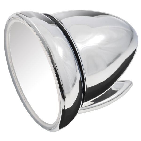MIRROR BULLET RACING STYLE, CONVEX, CHROME