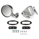 DOOR MIRROS, BULLET RACING STYLE, CHROME, PAIR