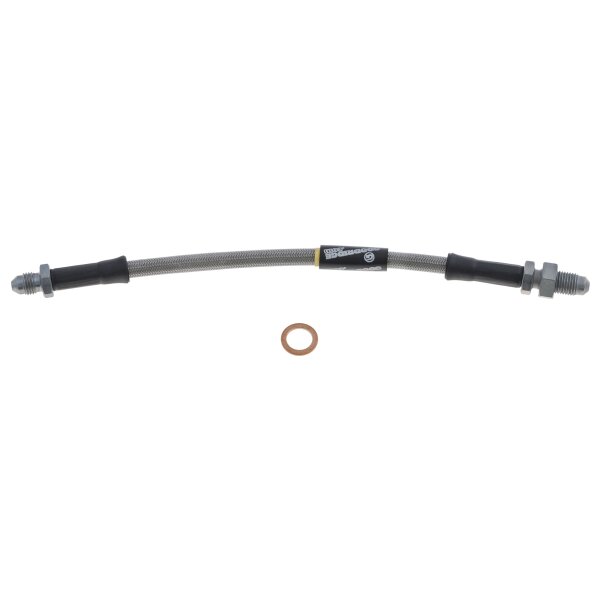CLUTCH HOSE STAINLESS STEEL BRAIDED BLACK
