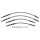 BRAKE HOSE SET, STAINLESS STEEL BRAIDED, GOODRIDGE, CLEAR
