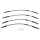 BRAKE HOSE SET, STAINLESS STEEL BRAIDED, GOODRIDGE, CLEAR