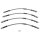 BRAKE HOSE SET, STAINLESS STEEL BRAIDED, GOODRIDGE, CLEAR