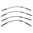 BRAKE HOSE SET, STAINLESS STEEL BRAIDED, GOODRIDGE, CLEAR