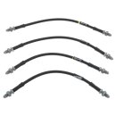 BRAKE HOSE SET, STAINLESS STEEL BRAIDED, GOODRIDGE, BLACK