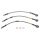 BRAKE HOSE SET, STAINLESS STEEL BRAIDED, GOODRIDGE, CLEAR, BSF UNIONS