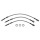 BRAKE HOSE SET, STAINLESS STEEL BRAIDED, GOODRIDGE, CLEAR, BSF UNIONS