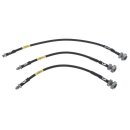 BRAKE HOSE SET, STAINLESS STEEL BRAIDED, GOODRIDGE, BLACK
