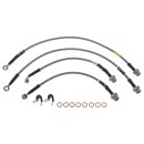 BRAKE HOSE, STAINLESS STEEL BRAIDED, GOODRIDGE, CLEAR