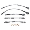 BRAKE/CLUTCH HOSE SET, STAINLESS STEEL BRAIDED,...